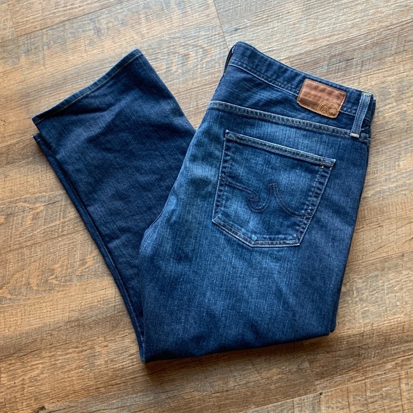 AG Adriano Goldschmied Men's Size 38 The Geffen Slouchy Slim Dark Wash Jeans - Picture 1 of 9
